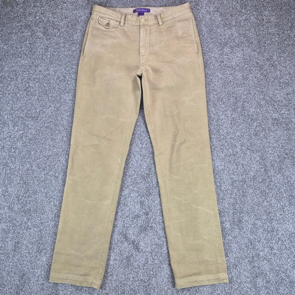 Ralph Lauren Purple Label Pants - Ralph Lauren Purple Label Chino Pants Womens 4 (30x31) Khaki Cotton Straight